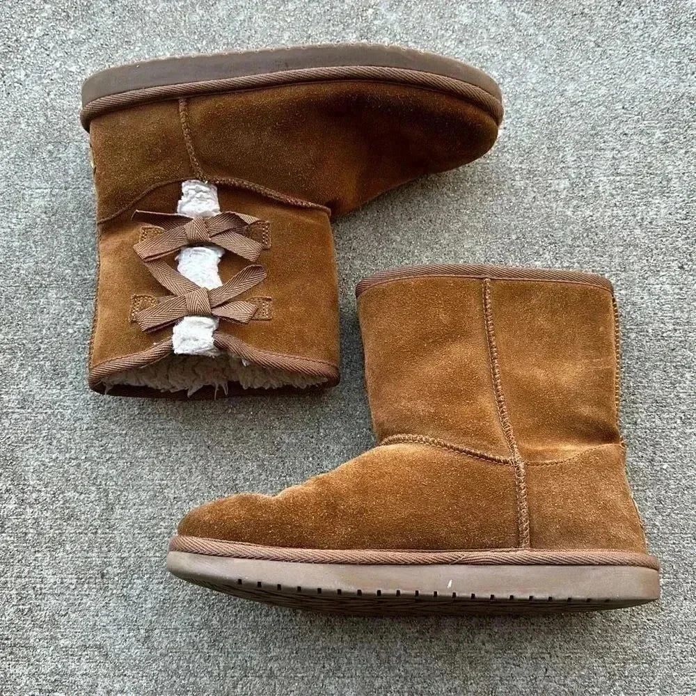 KOOLABURRA By UGG Victoria Short Chestnut Suede Women's Boots Sz 5